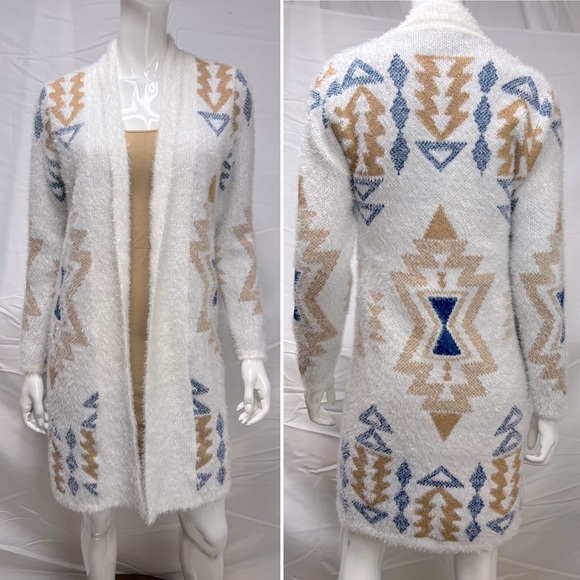 HEYSON Full Size Aztec Soft Fuzzy Sweater
